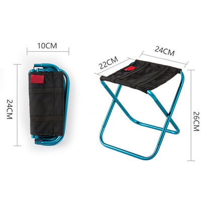 Outdoor Aluminium Alloy Portable Folding Fishing Chair Picnic Camping Stool