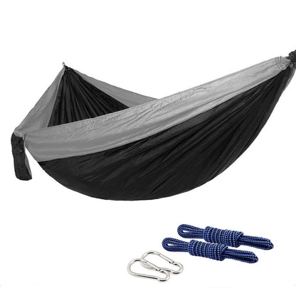 Nylon Color Matching Hammock Outdoor Camping Ultra Light Portable Hammock for Double Person Outdoor Recreation Hammock Swing
