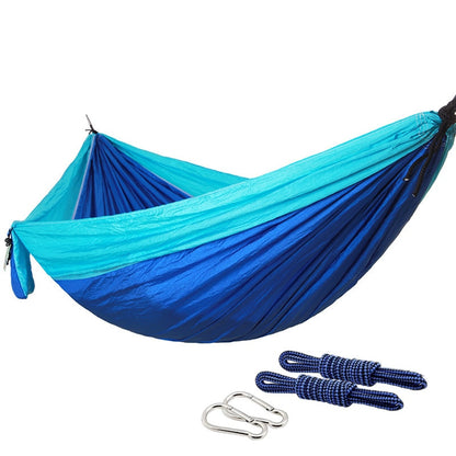 Nylon Color Matching Hammock Outdoor Camping Ultra Light Portable Hammock for Double Person Outdoor Recreation Hammock Swing