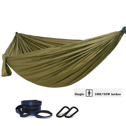 Nylon Color Matching Hammock Outdoor Camping Ultra Light Portable Hammock for Double Person Outdoor Recreation Hammock Swing