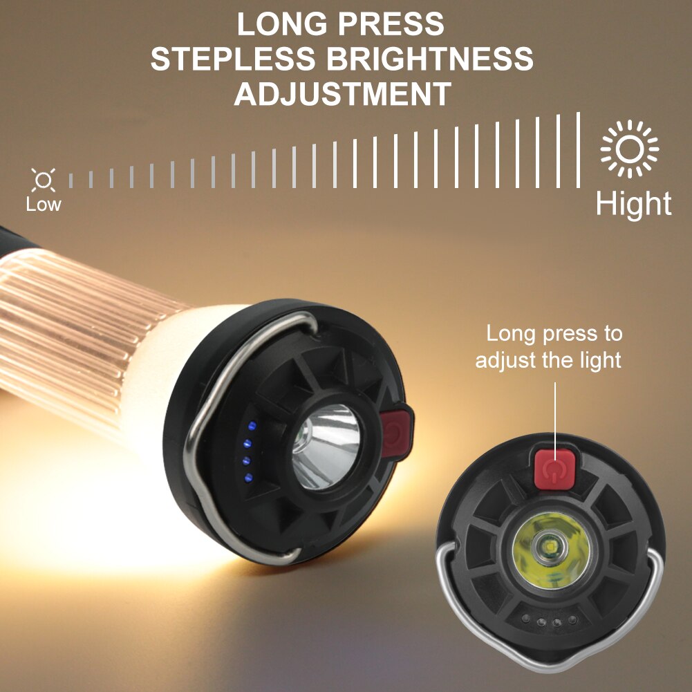 3000mAh Camping Light with Magnetic Base Similar To Blackdog Goal Zero Lantern 5 Lighting Modes Led Flashlights Camp Supplies
