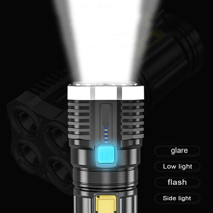 KDULIT 4-5 Core Portable LED Flashlight USB Rechargeable Camping Working Light COB Lamp Built In Battert Multifunction Lantern