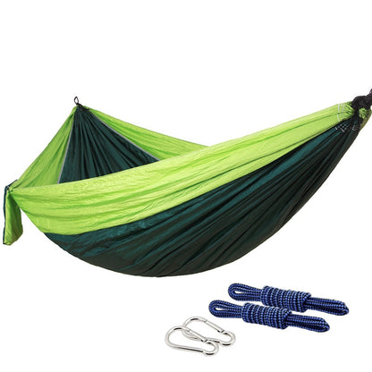 Nylon Color Matching Hammock Outdoor Camping Ultra Light Portable Hammock for Double Person Outdoor Recreation Hammock Swing