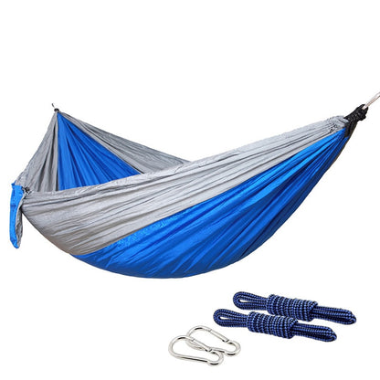 Nylon Color Matching Hammock Outdoor Camping Ultra Light Portable Hammock for Double Person Outdoor Recreation Hammock Swing