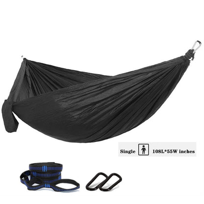 Nylon Color Matching Hammock Outdoor Camping Ultra Light Portable Hammock for Double Person Outdoor Recreation Hammock Swing