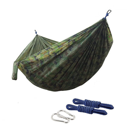 Nylon Color Matching Hammock Outdoor Camping Ultra Light Portable Hammock for Double Person Outdoor Recreation Hammock Swing